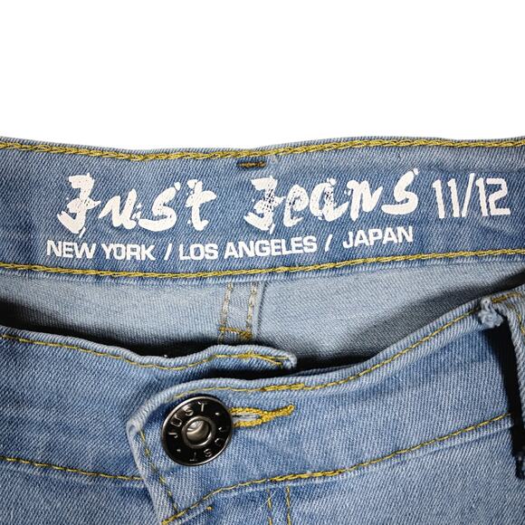 Just Jeans Light Blue Stretchy Skinny Jeans Size 11/12 High Rise Cotton Blend - Picture 4 of 8